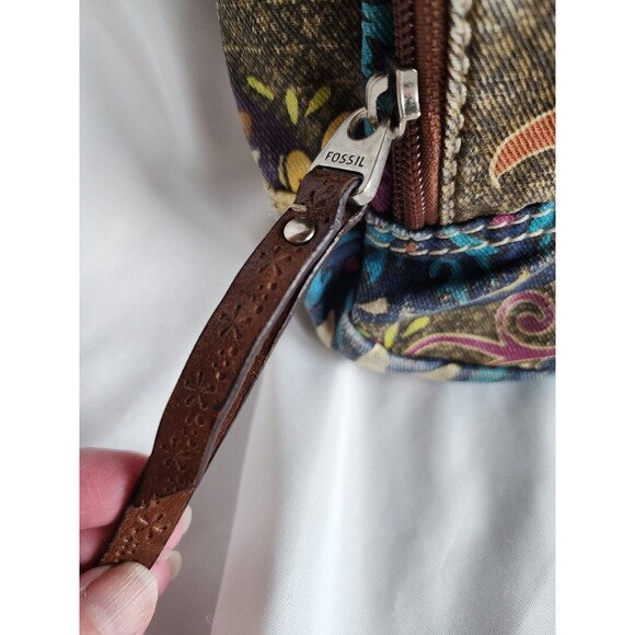 Fossil Long Live Vintage Patchwork Floral Crossbody Bag Purse Y2k Adjustable - Picture 4 of 16